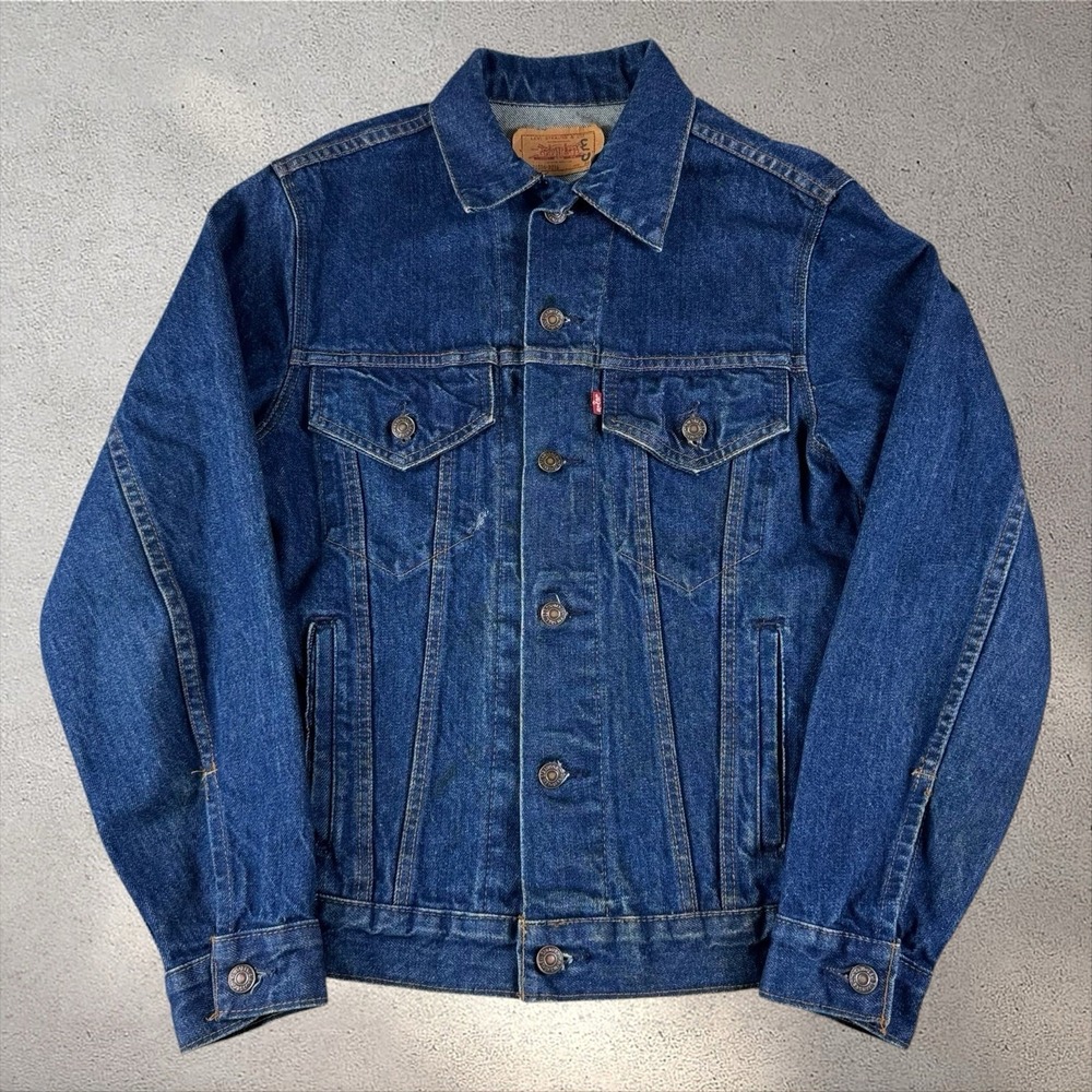 Vintage Levi's Type 3 Denim Jacket Men's 36R Dark USA Trucker Indigo‎